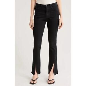 Pistola Teagan High Waist Slit Cuff Slim Leg Ankle Black Bootcut Jeans Size 27